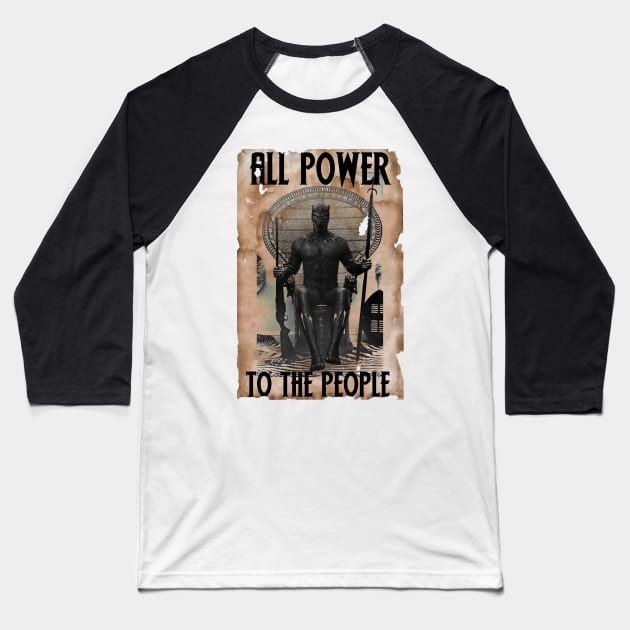 Power to the people Baseball T-Shirt by RedSheep